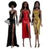 32cm Xianxian Supermodel Poppen Speelgoed Gewrichten Beweegbaar Afrikaanse Houtskool Huid Vrouwelijke Figuur 1/6 ELARA Modepop Aankleed Speelgoed FR47