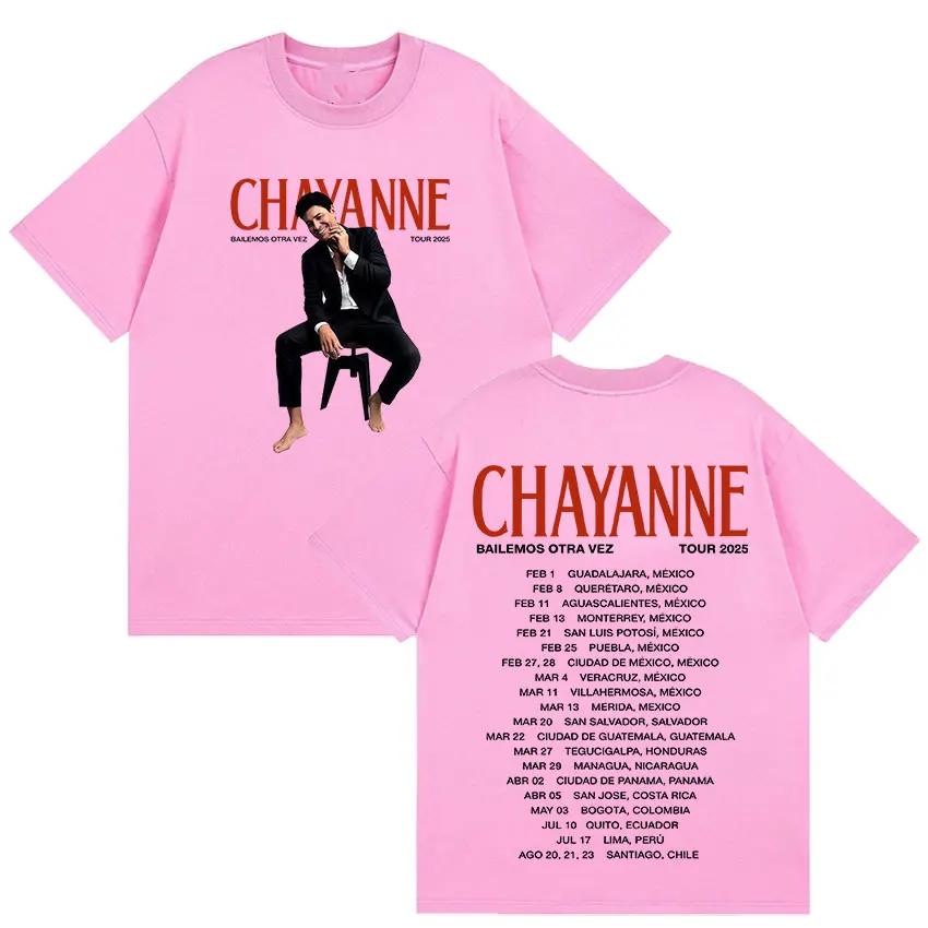 

Rapper Chayanne Bailemos Otra Vez Tour 2025 Album T Shirt Men Hip Hop Gothic Punk T-shirts 90s Vintage Overd T-shirts#Color XXXXXL чёрный