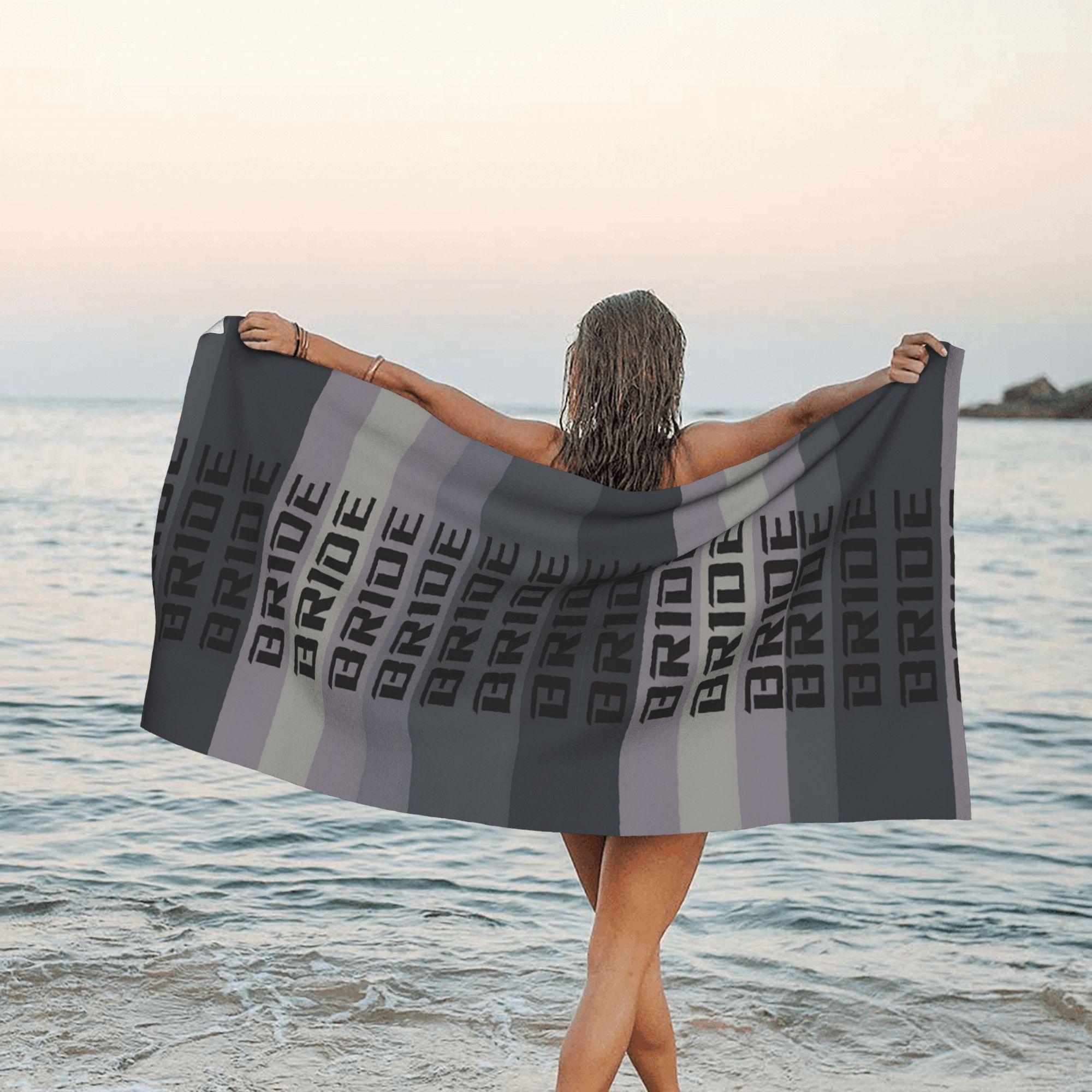 

BRIDE JDM Quick-Drying Soft Beach Towel, Absorbent Swimming Towel for Camping Surfing Diving Travel W30*H60(CM)