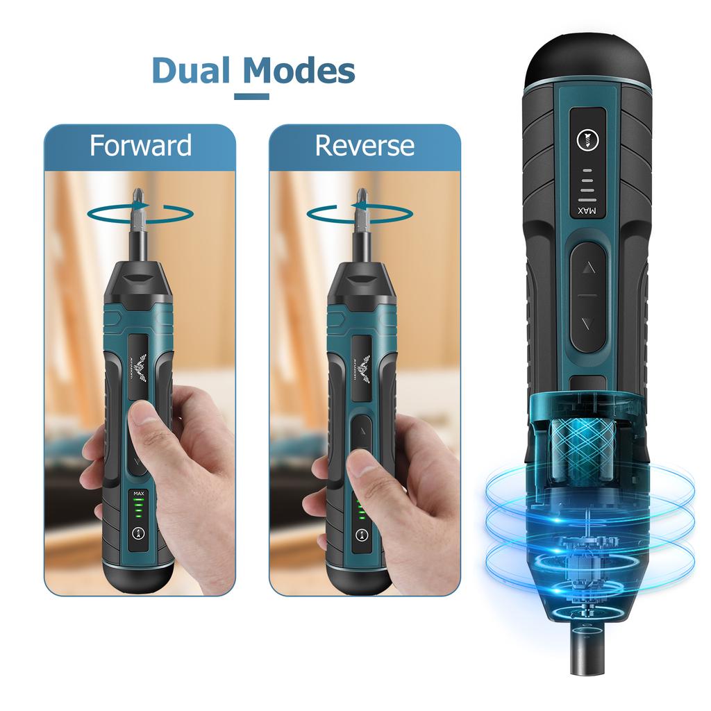 Electric Cordless Screwdriver Small 3.6V Small Screwdriver Set with 5N.m Max Adjustable Torque for Daily and Light Industrial