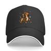 Playful Dapple Dachshund Cartoon Pup Hip Hop Hat Fashion Outdoor Sports Sandwich Baseball Cap