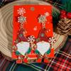 Luxury Imitation Pearls Santa Stud Earring for Women Cute Cartoon Rhinestone Elk Christmas Tree Earring New Year Holiday Jewelry