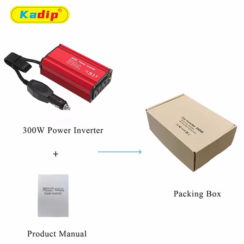 PD65W Fast Charging 300W Car Inverter 12V To 220V, European Standard Power Converter with USB QC3.0