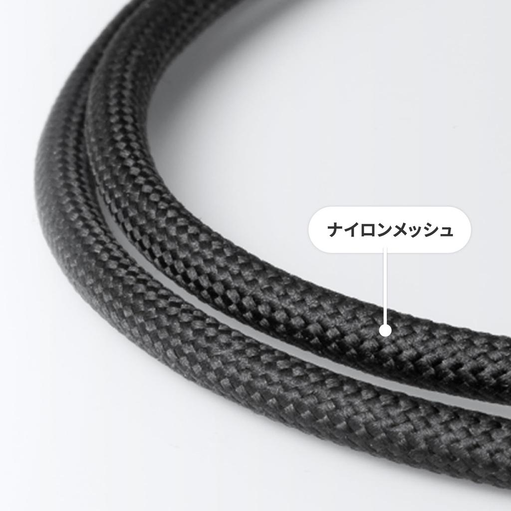 SANWA SUPPLY USB Rotating Cable with Double Black 2.0 Type-C 540-Degree Connectors, (100W, 1m) KU-CCP100KAW10BK