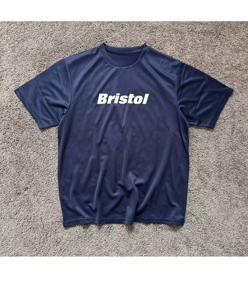 

Летний цвет Городской тренд Спорт Отдых Быстросохнущая Дышащая Футболка с коротким рукавом и круглым вырезом FCRB LOGO TEE 3XL