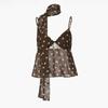 European and American women's clothing winter new fashion Spice Girls pure desire wind V-neck halter polka dot sling small vest