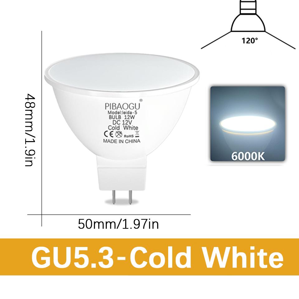 4PCS LED Lights GU3.5 MR16 LED Light Bulbs Spotlight Bulbs 12W 9W 6W 3W LED DC12V GU10 Bombillas MR16 GU5.3 Spot lights For Home