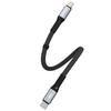 Flat cable short for iPhone USBC Lightning L10P PD 20W 23cm black