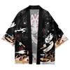 Fox Man Japonské oblečení Yukata Muž Samurai Kostým Haori Obi Beach Pánské Kimono Cardigan Japonská streetwear bunda