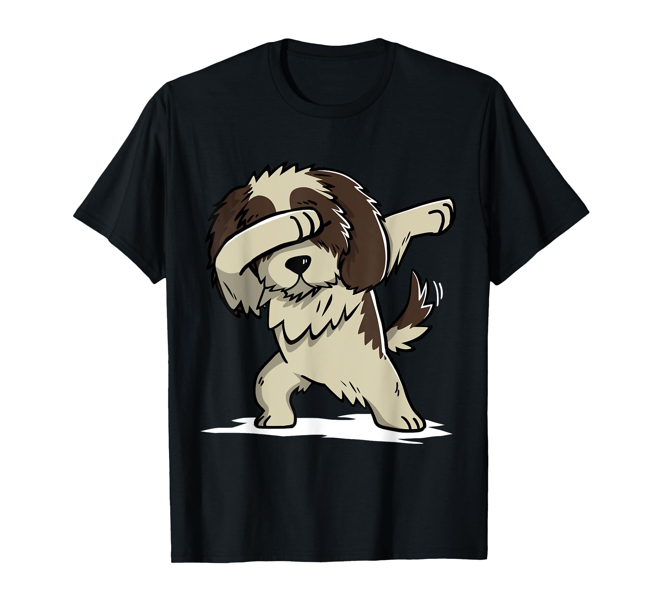 Футболка с изображением танцующей собаки Ши-тцу