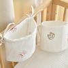Baby Cot Hanging Storage Bag Bedside Hanging Storage Pocket Cotton Bag for Organizing Diapers & Toy Beside this crib