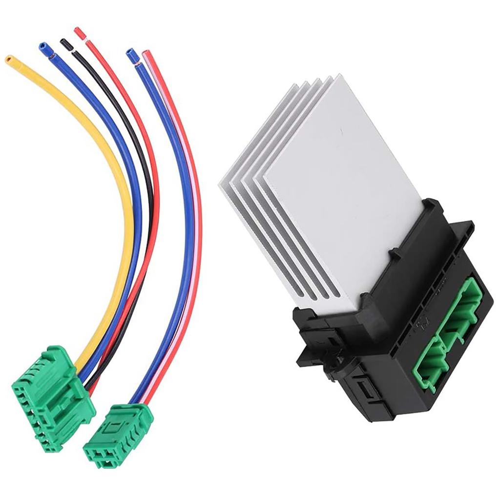 Heater Motor Blower Fan Resistor with Wiring Plug Harness for Citroen Peugeot 6441L2