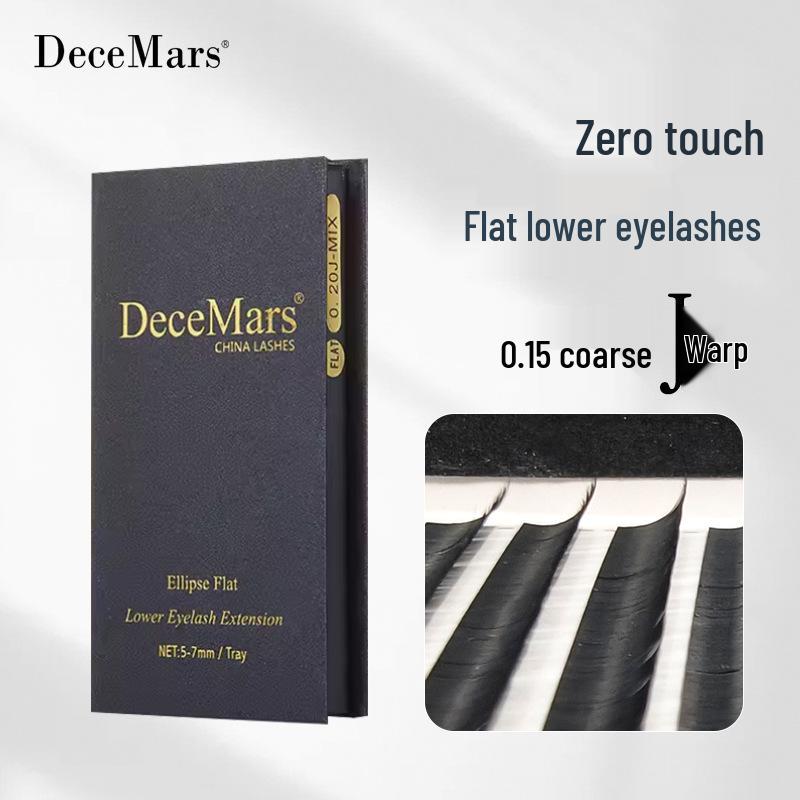 DeceMars Oval Flat Double-Pointed Eyelash Extension Tool for Natural Look 5-7mm Mix