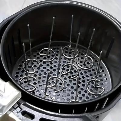 10/20 Adet Çok Fonksiyonlu Paslanmaz Çelik Barbekü Şişi Air Fryer Fırın Dikey Pişirme İğnesi Pişirme Pişirici Aksesuarları