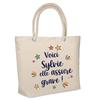 Tote Bag - PLANETEE - Sylvie She's Awesome! - Jute - Insulated - Beige - Printed In France