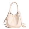 IELGY Ladies Messenger Bag Korean Version Pleated Casual Commuter Bucket Bag Portable