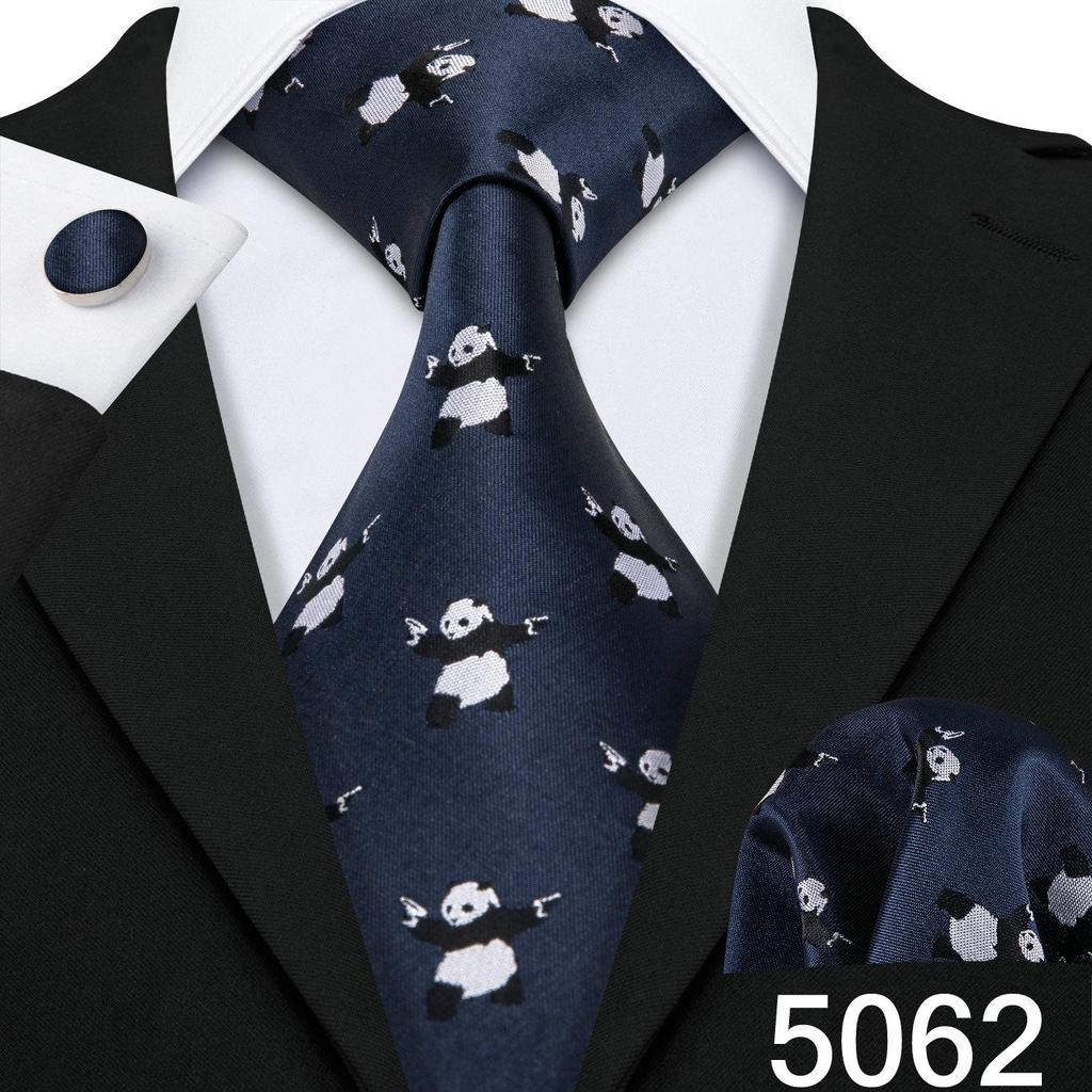 Designer Blue Ties for Men 10 Styles Necktie Pocket Square Cufflinks Set Wedding Dating Party