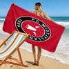 FC Midtjylland Logo Print Beach Towel, Large Soft Quick Dry Towel for Beach Camping Swimming