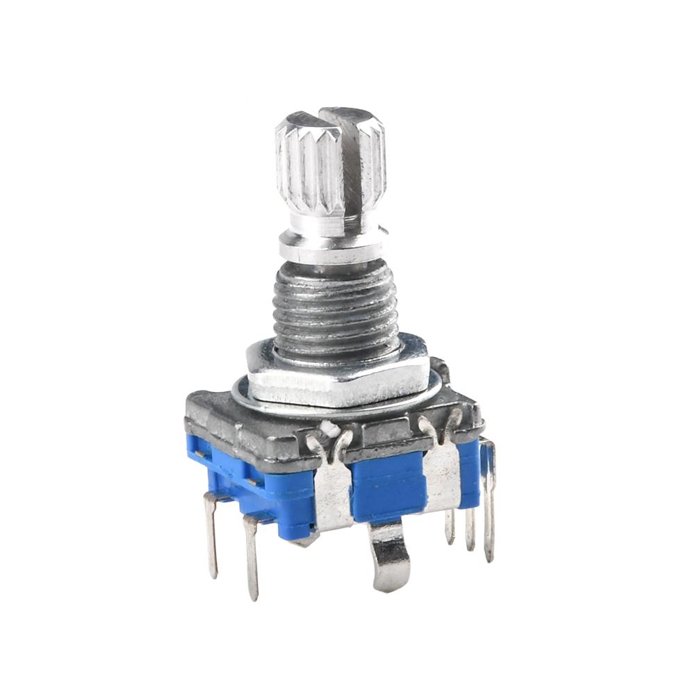 EC11 Rotary Encoder Switch 30-bit Pulse 360-Degree Unlimited Rotation With Switch Handle 15mm 5 Feet