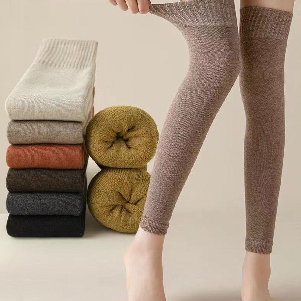 Thickned Warm Long Socks Autumn Winter Knitted Stockings Fashion Kneepad for Women
