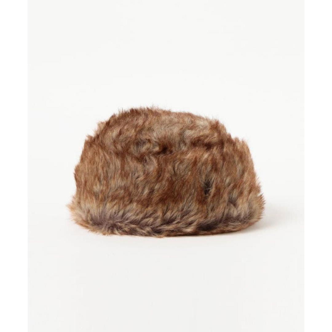 Used BEAMS HEART Eco Fur Flight Cap Brown