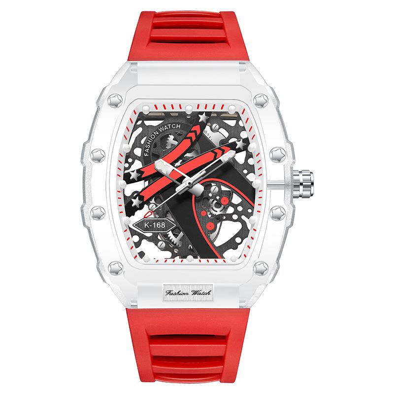 UTHAI BK145 Fashionable Man watch, transparent hollow wine barrel shaped quartz watch, waterproof clock gift watches for man