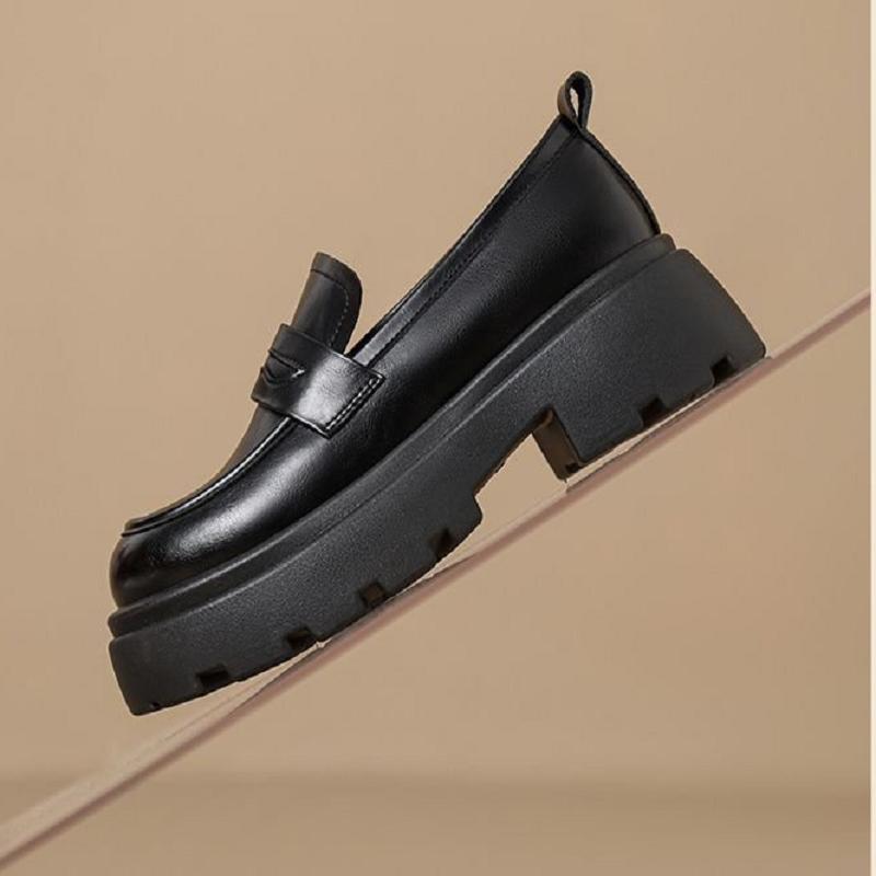 New Black Mary Jane Women'S Single Shoes, Versatile For Jk Uniforms, With A British Style And Small Leather Shoes.