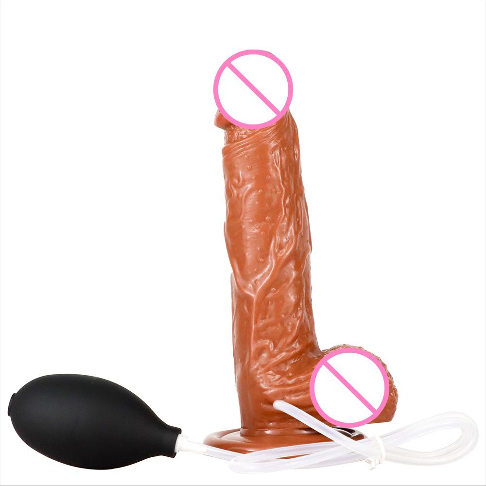 Water Spray Simulation Penis Female Climax Jet Imitation Ejaculation Masturbation Device PVC Dildo Sexy Adult Sex Product