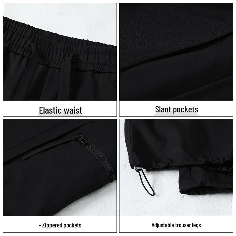 Jeanswest Men's Casual Straight-Leg Techwear Pants