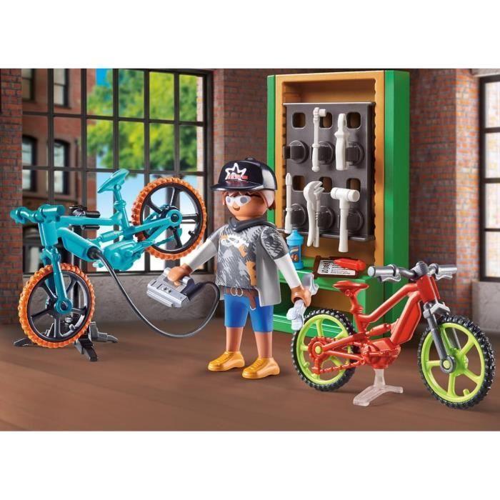 Playmobil - 70674 - set cadeau atelier réparation de vélos - enfant - multicolore - 45 pièces