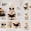 Small Statues for Shelves Alien Cross Legged Reading Book Skeleton Figurine, Resin Sci-Fi Gothic Halloween Horror Ornaments Ornament, Collection