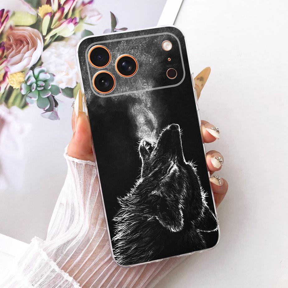 For Apple iPhone 17 Pro Max Case Luxury Flowers New Painted Cover Clear Silicone Case For iPhone 17 Air iPhone17 Pro Soft Fundas