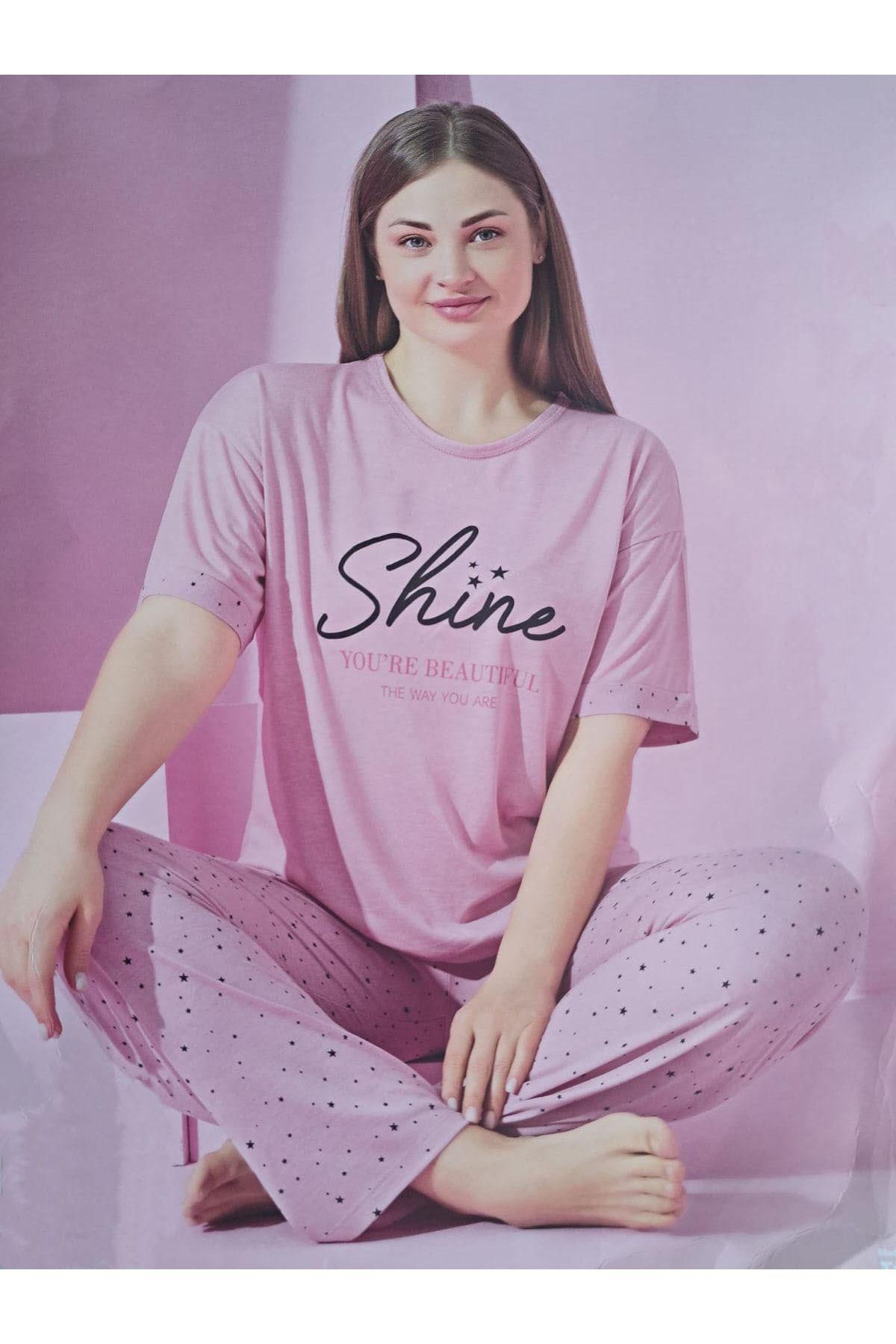 

Women s Style Plus Size Pajama Set Powder Viscose Batal Pajama Set 3XL