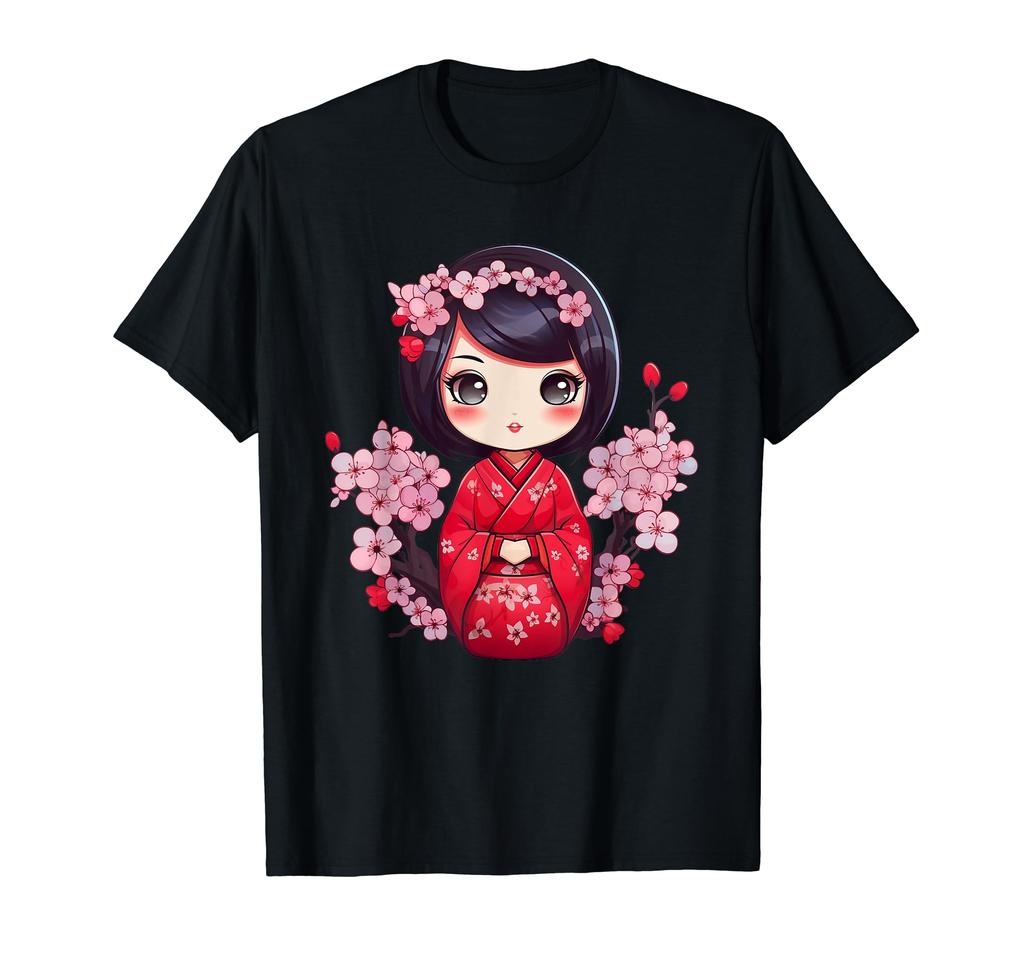 Cute Cherry Blossom Kokeshi I Kokeshi T-shirt