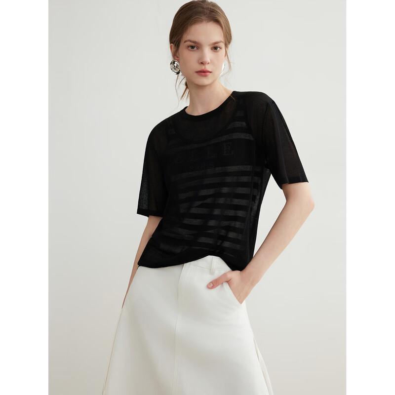 

ELLE Women s Striped Jacquard Camisole & Cover-up Set S
