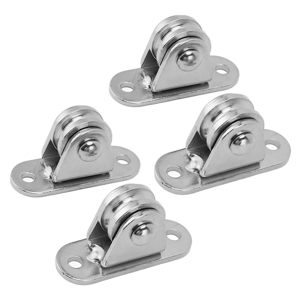 Small Pulley Block Stainless Steel Silent Pulley Roller Wall Mounted Fixed Pulley for DIY Equipment