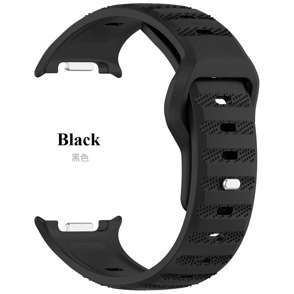 Řemínek pro Samsung Galaxy Watch 8 Classic 46mm Odolný silikonový náramek Nastavitelný náramek se skrytou sponou pro Galaxy Watch 40mm 44mm