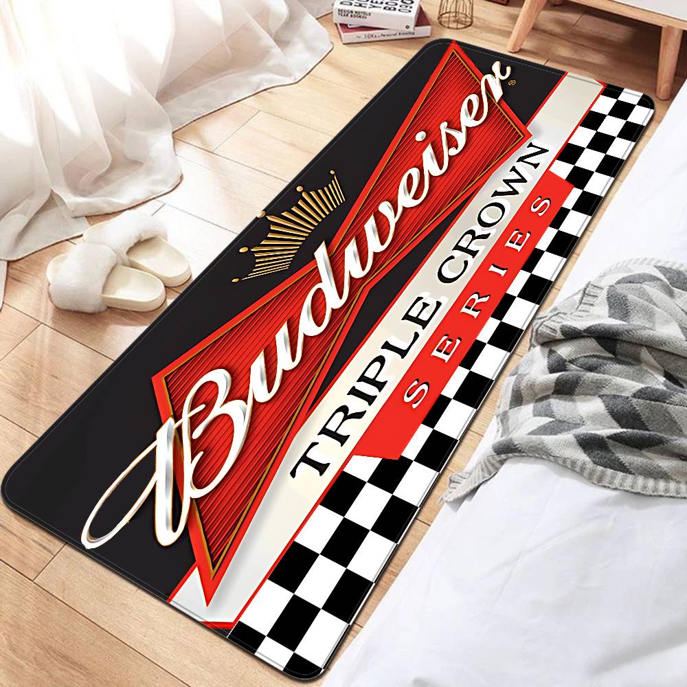

Classic Beer Brand B-Budreiser Floor Mat Cheaper Anti-slip Modern Living Room Balcony Printed Bedside Mats 50x80cm