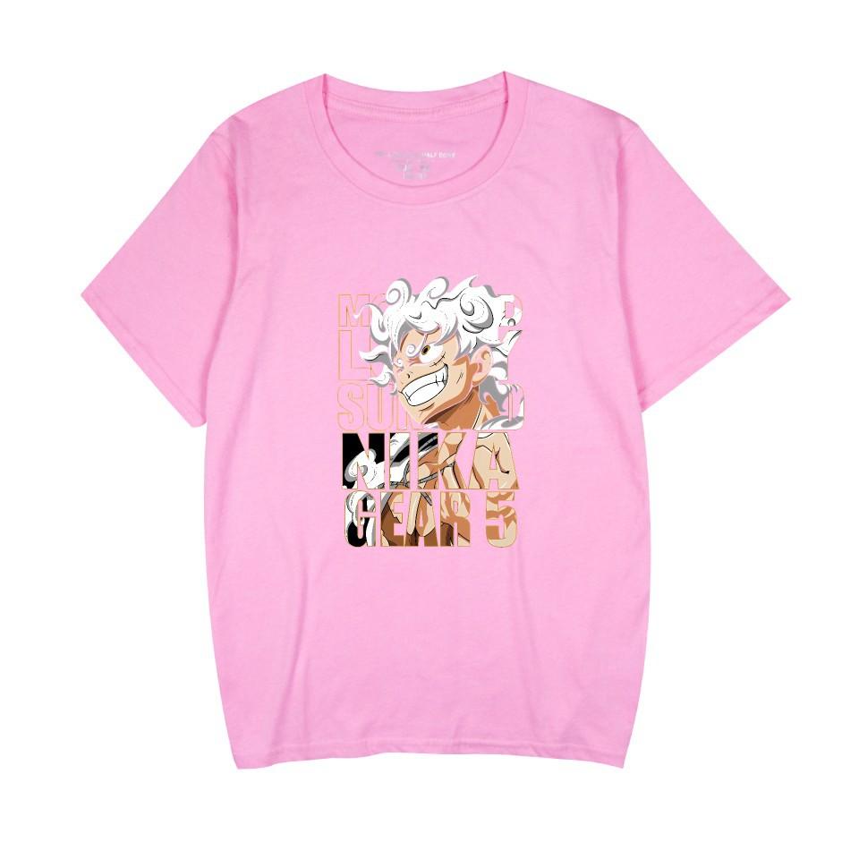 ONE PIECE Anime Clothing Trendy Tees Loose Casual Crewneck Tops for Women Men Short Sleeve T Shirts