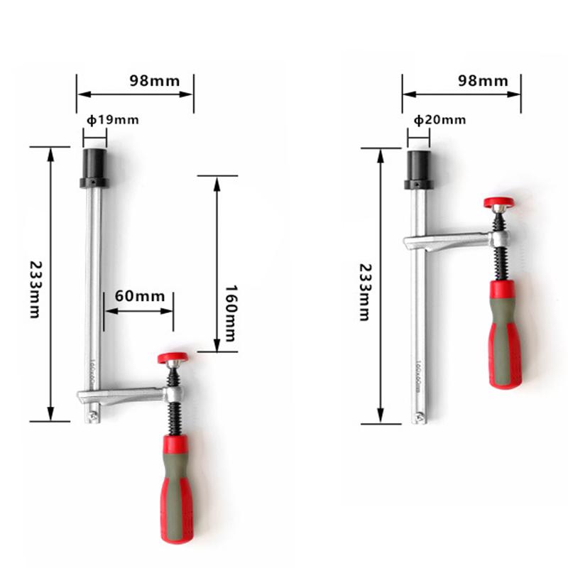 1 pz Morsetto a Leva Rapida da Banco per Lavorazione del Legno Clip da Tavolo Morsetto a Vite Manuale Per Banchi da Lavoro 19/20MM Foro Strumento