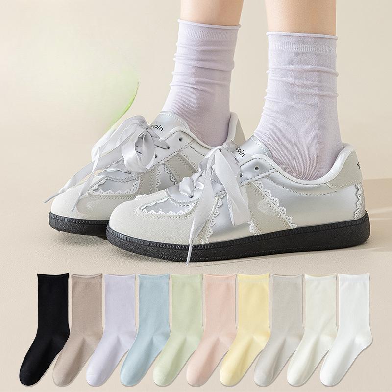Mulberry Silk Stockings, Children's Mid-calf Stockings, Summer Thin Pile Stockings, Boneless Summer Anti-odor Long Calf Stockings