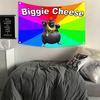 Vibrant Biggie Cheese Tapestry Adding A Splash Of Color And Quirkiness To A Modern Minimalist Room