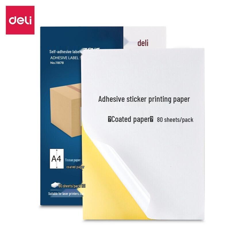 Deli Self-Adhesive Coated A4 Label Paper
