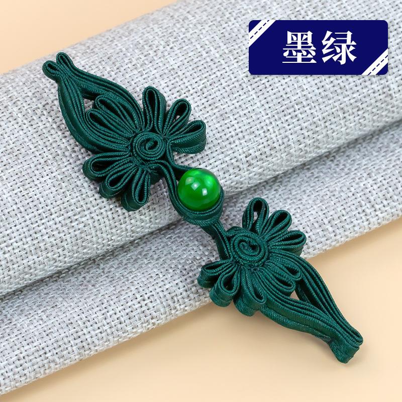 5 Pair Chinese Bowknot Buttons Satins Fabric Closures Button DIY Craft for Cheongsam Chinese