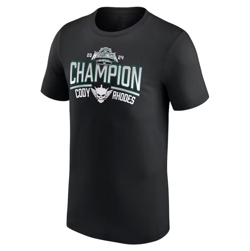 Черная футболка Cody Rhodes WrestleMania 40 Champion Унисекс XL