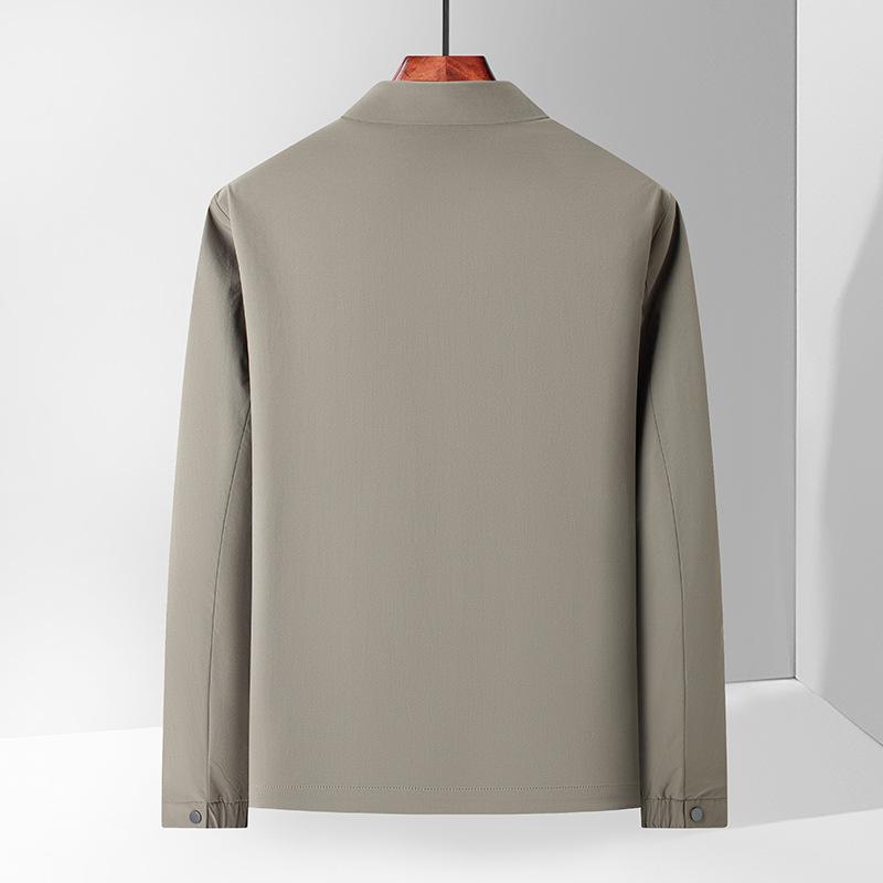 Casual Jacket Thin Men's Jacket Business Daddy Suit Luxury Fashion High-end Light Spring and Autumn Top Lapel Solid Color