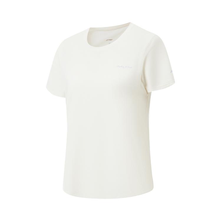 Li Ning Fitness Series Loose Fit Round Neck Logo Letter T-Shirt Women Tops ATSW334-1 S