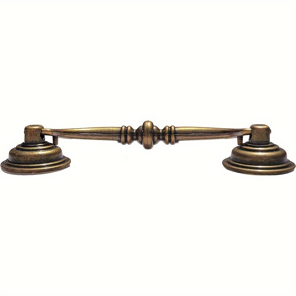 4 Pcs 3.5-Inch Hole Center Zinc Alloy Vintage Drawer Pulls - Double Hole Design with Two Sizes of Screws, Ideal for Kitchen & Furniture