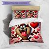 3pcs Taz Mania pattern bedding set duvet cover set includes duvet cover &pillowcases, perfect all season bedroom decoration & gift