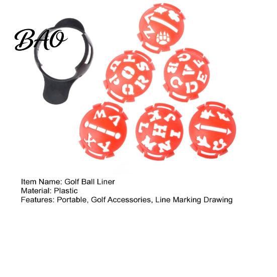 Golf Training Aid Marker 7Pcs/Set Ball Line Templates, Alphabet Putting Alignment Templates Marking Tools, Liner Drawing Stencil, Accessories Compact